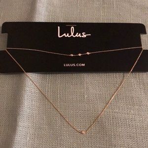Lulus Gold Layered Choker Necklace